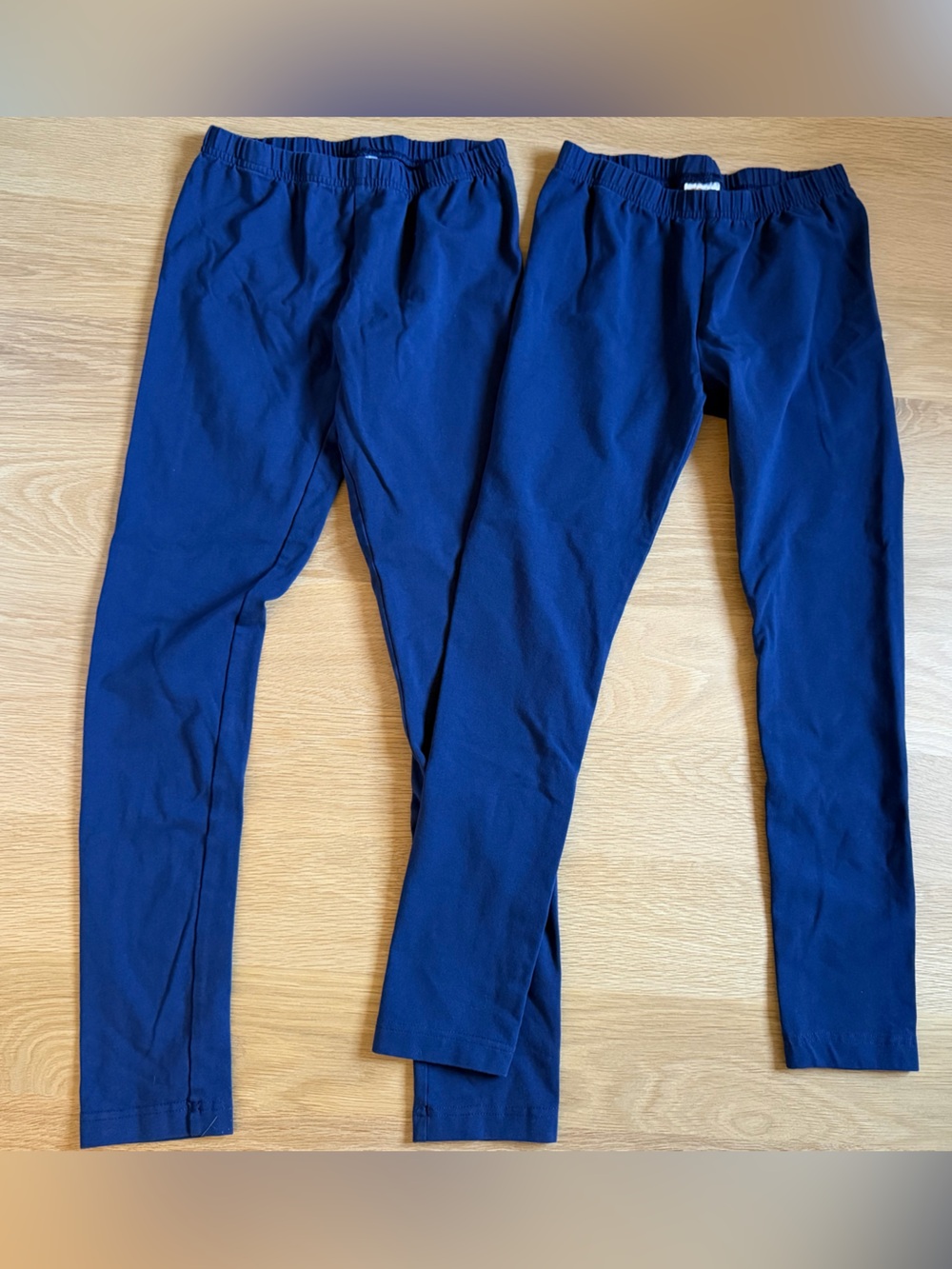 Two Hanna Andersson Navy Blue Kids Leggings - Size 10 (140)